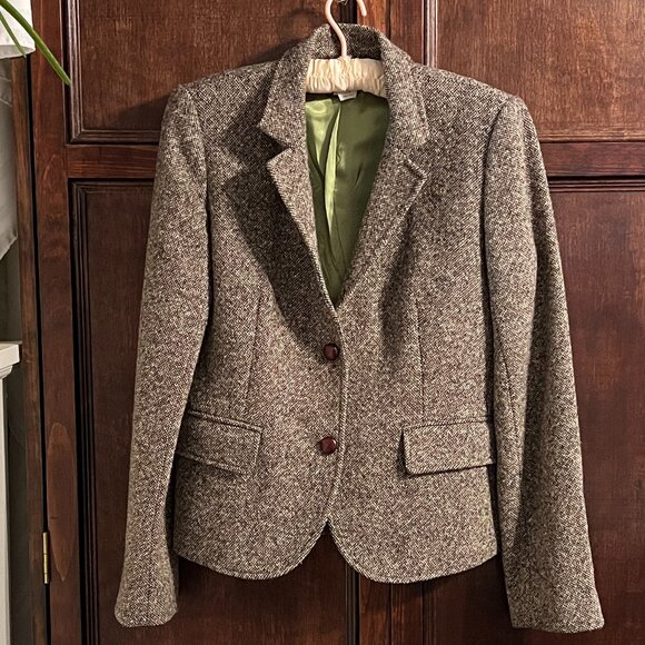 OLD SCHOOL J CREW JOHN HANLEY WOOL BLAZER SIZE 8 - Picture 1 of 12